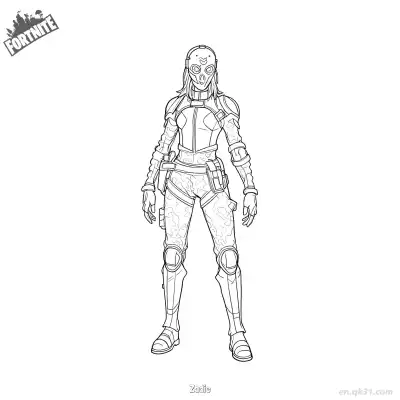 Free printable Zadie 02 Coloring Page - Free PDF Printable Fortnite Coloring Sheets coloring page